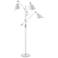 Lite Source Tanko 68" 3-Light White Mid-Century Modern Floor Lamp