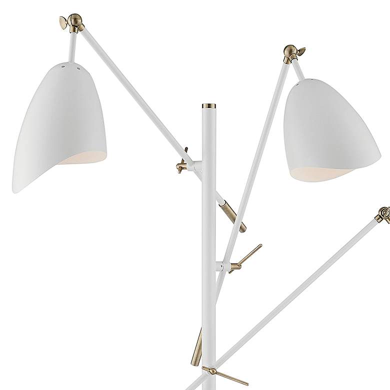Image 3 Lite Source Tanko 68 inch 3-Light White Mid-Century Modern Floor Lamp more views