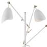 Lite Source Tanko 68" 3-Light White Mid-Century Modern Floor Lamp