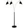Lite Source Tanko 82" Black and Antique Brass 3-Light Tree Floor Lamp