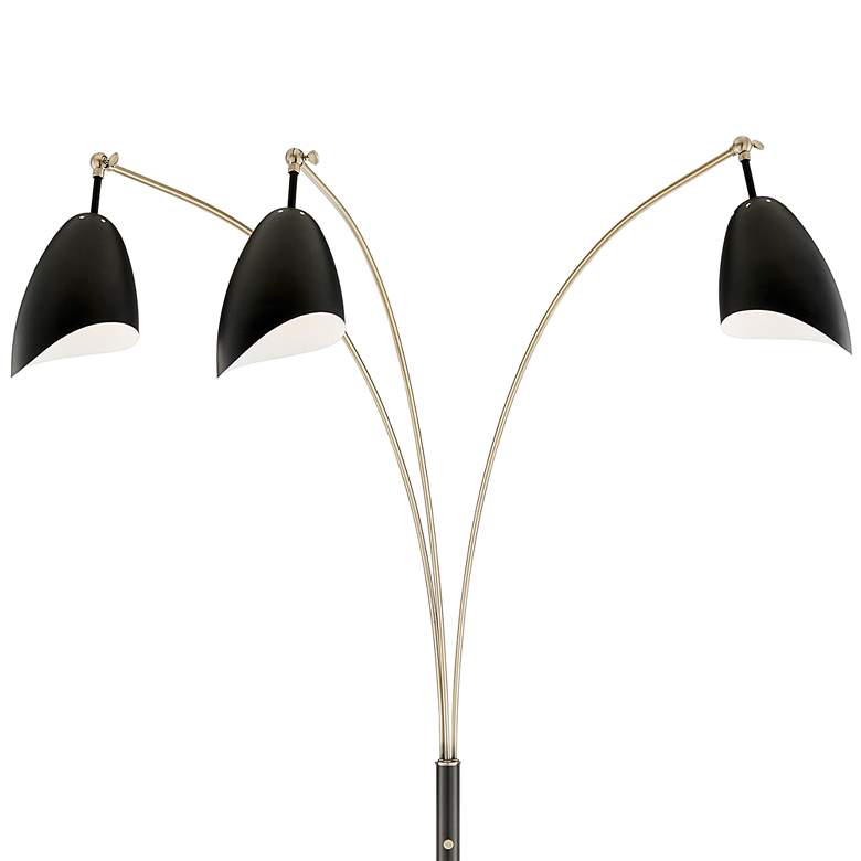 Image 3 Lite Source Tanko 82 inch Black and Antique Brass 3-Light Tree Floor Lamp more views