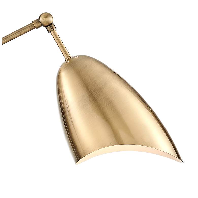 Image 3 Lite Source Tanko Adjustable Height Modern Brass Lamp with Outlet and USB more views