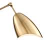 Lite Source Tanko Adjustable Height Modern Brass Lamp with Outlet and USB