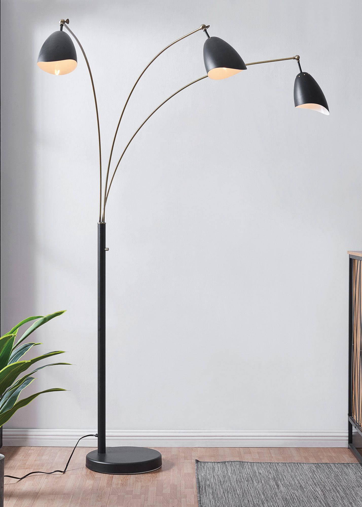 modern 3 light floor lamp