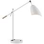 Lite Source Tanko White Adjustable Modern Lamp with Outlet and USB