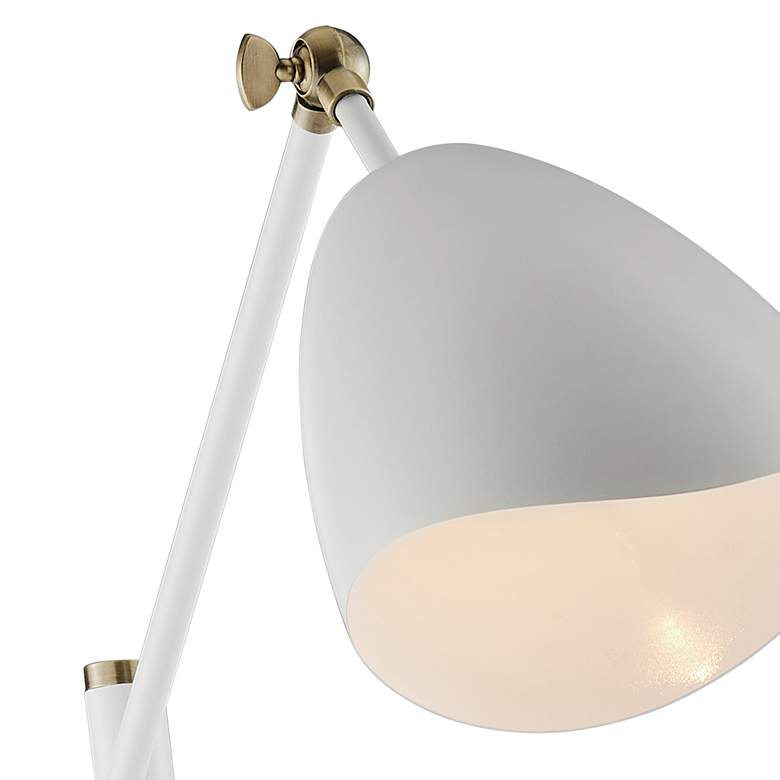 Image 6 Lite Source Tanko White Adjustable Modern Lamp with Outlet and USB more views