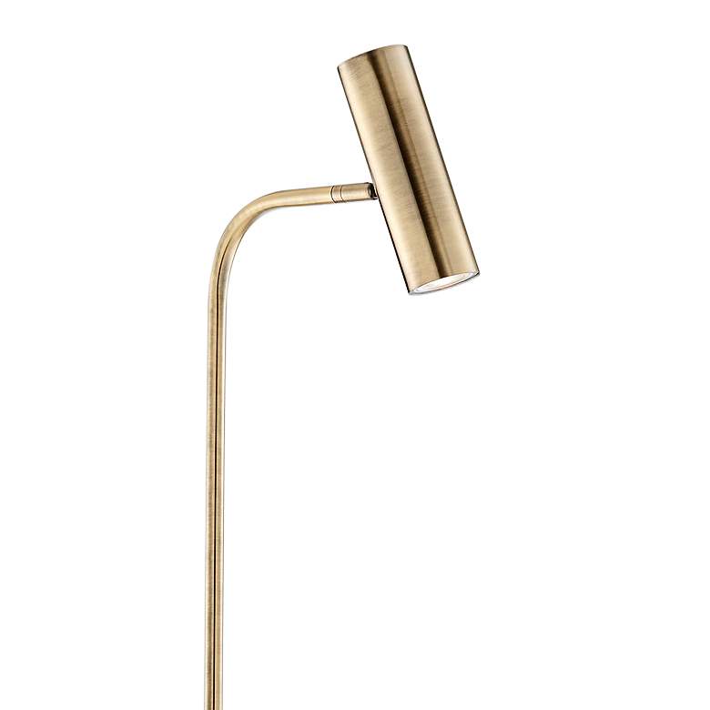Image 3 Lite Source Tatum 59 inch Modern Brass Floor Lamp with Tray Table more views