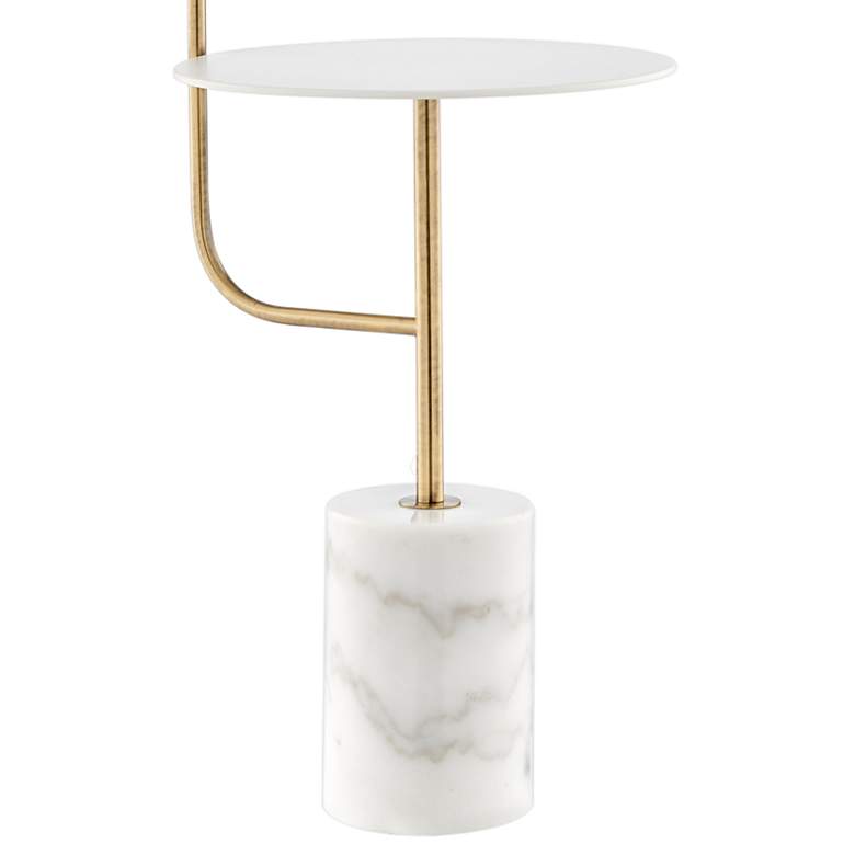 Image 4 Lite Source Tatum 59 inch Modern Brass Floor Lamp with Tray Table more views