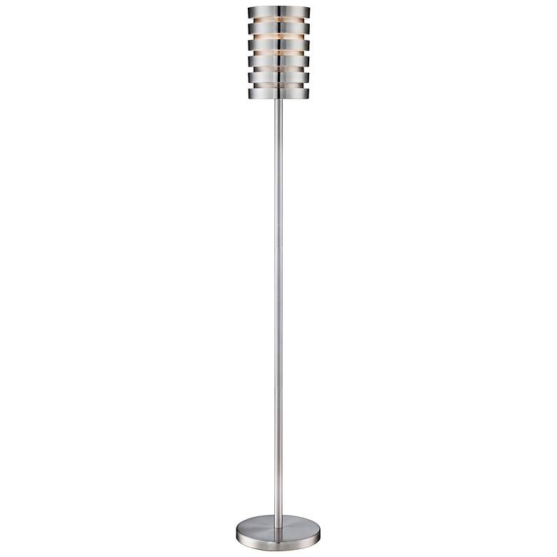 Image 2 Lite Source Tendrill II 62 inch Modern Silver Aluminum Slat Floor Lamp