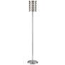 Lite Source Tendrill II 62" Modern Silver Aluminum Slat Floor Lamp