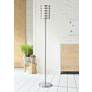 Lite Source Tendrill II 62" Modern Silver Aluminum Slat Floor Lamp