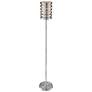 Lite Source Tendrill II 62" Modern Silver Aluminum Slat Floor Lamp