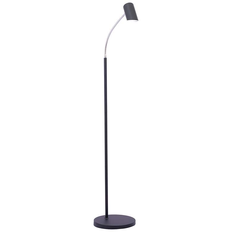 Image 2 Lite Source Thea 51 1/4" High Black Finish Modern Floor Lamp