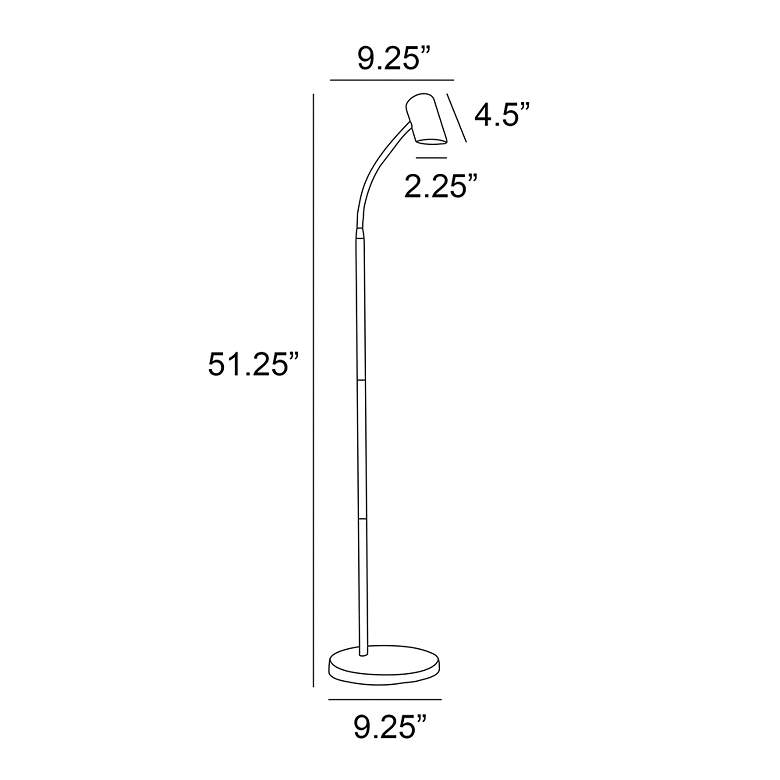 Image 4 Lite Source Thea 51 1/4" High Black Finish Modern Floor Lamp more views