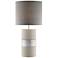 Lite Source Tiago Gray Ceramic Column Table Lamp