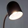 4_Lite Source Tiara 51" Black and Brass Modern LED Gooseneck Floor Lamp more views