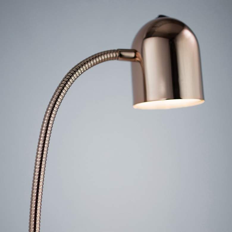 Image 3 Lite Source Tiara 51" French Gold Modern LED Gooseneck Floor Lamp more views