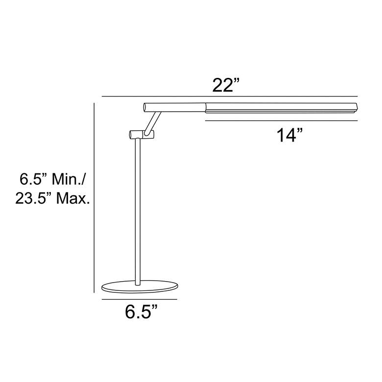 Image 6 Lite Source Tilla 23 1/4 inch High Silver Adjustable Arm LED Desk Lamp more views