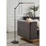 1_Lite Source Tilla Black Metal Adjustable Floor Lamp with LED Touch Control