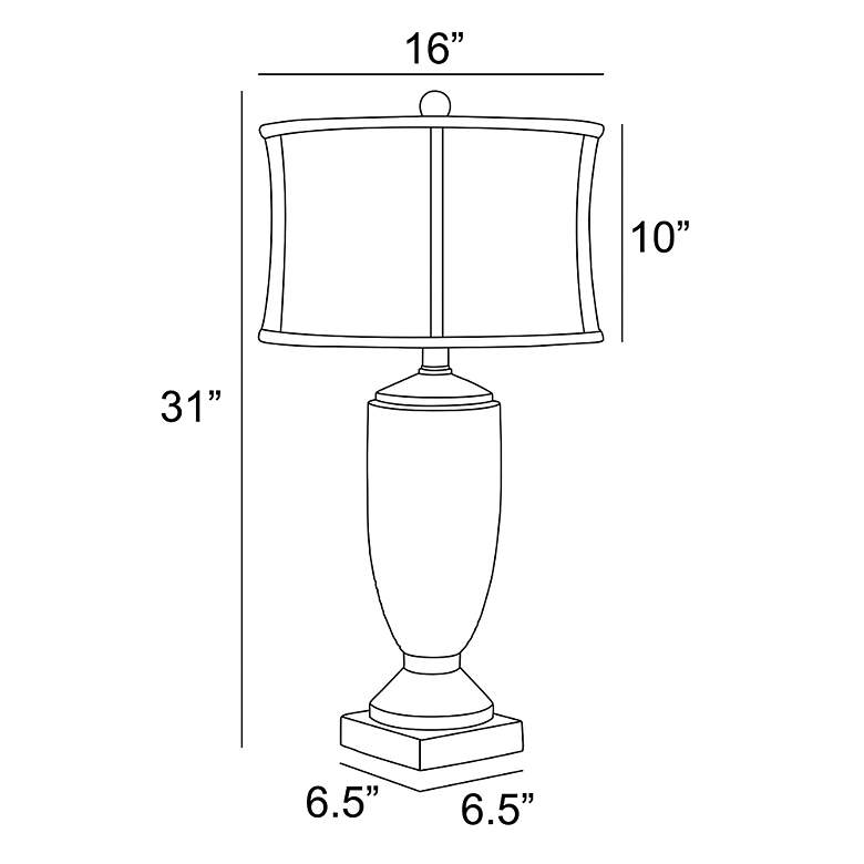 Image 5 Lite Source Tomas 31" High Silver Bronze Textured Table Lamp more views