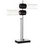 2_Lite Source Tomlin 28" Modern Chrome Clear Glass 2-Light Table Lamp