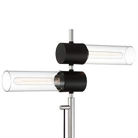 Image3 of Lite Source Tomlin Chrome and Clear Glass 2-Light Table Lamp more views