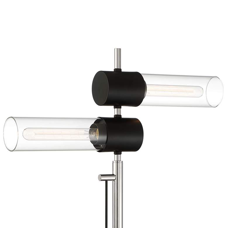 Image 3 Lite Source Tomlin Chrome and Clear Glass 2-Light Table Lamp more views