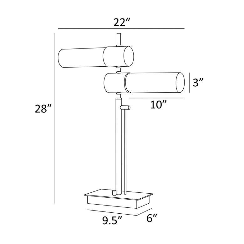 Image 6 Lite Source Tomlin Chrome and Clear Glass 2-Light Table Lamp more views