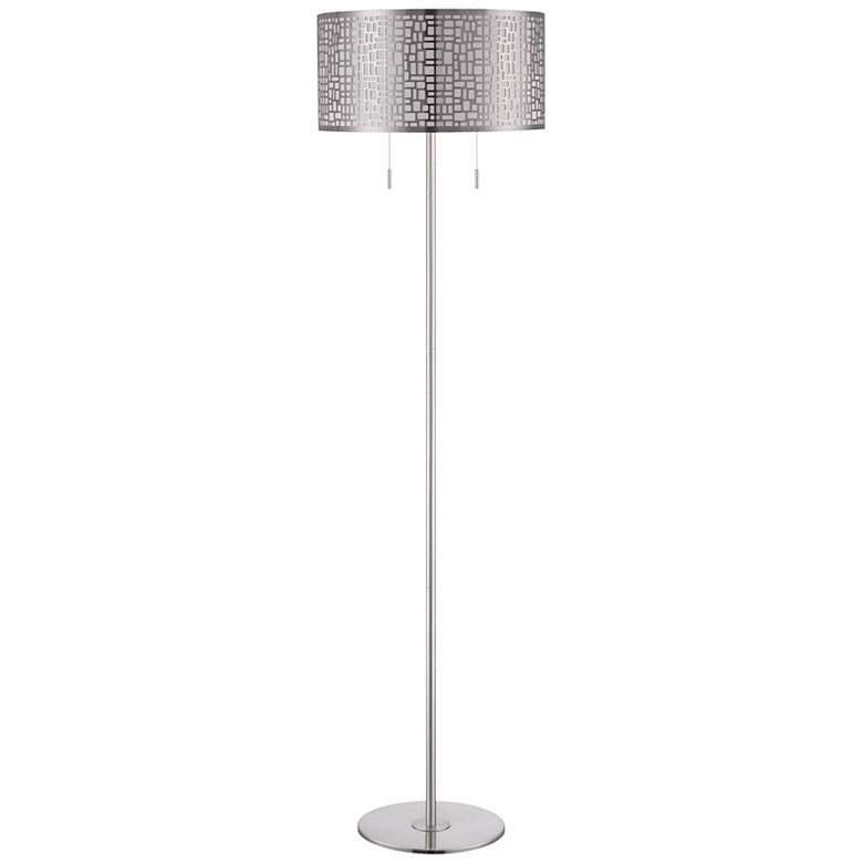 Image 1 Lite Source Torre Floor Lamp with Laser Cut Metal Shade