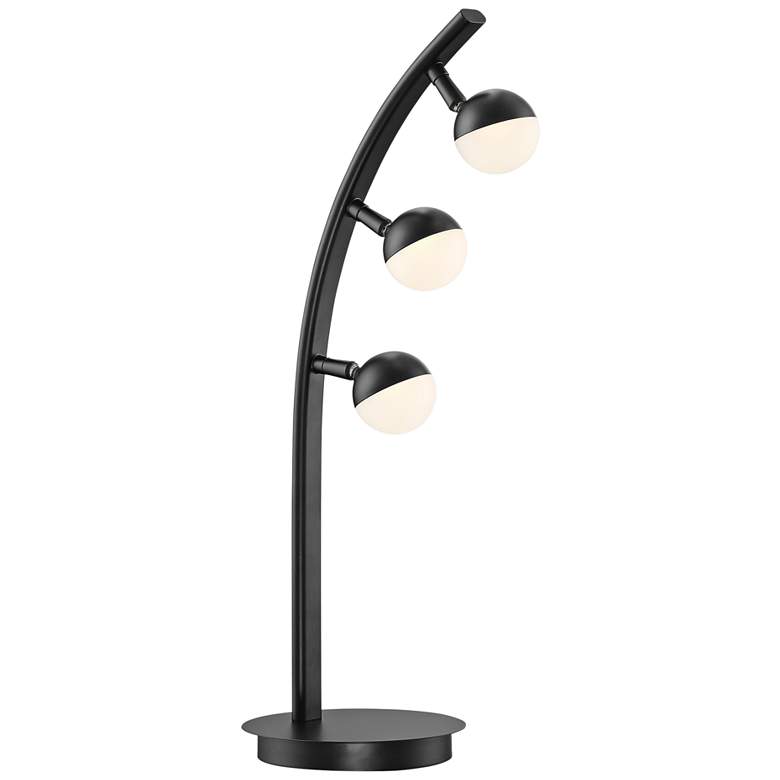 Image 1 Lite Source Torshon Matte Black 3-Light LED Desk Lamp