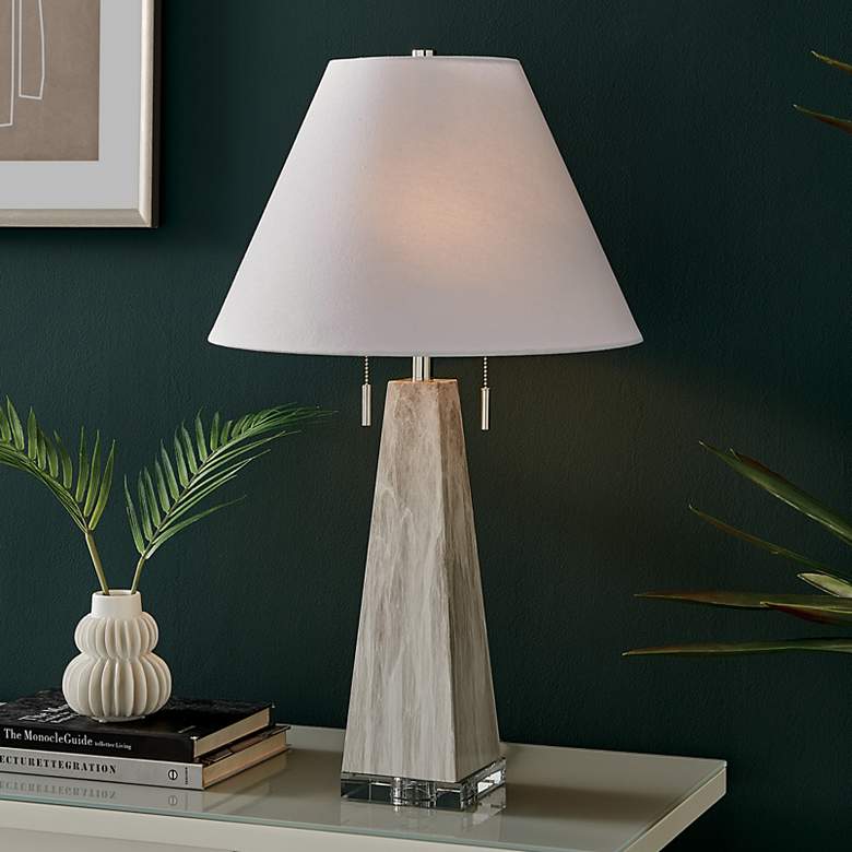 Image 1 Lite Source Touca 29" High Faux Gray Marble Table Lamp