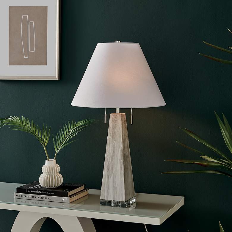 Image 3 Lite Source Touca 29" High Faux Gray Marble Table Lamp more views