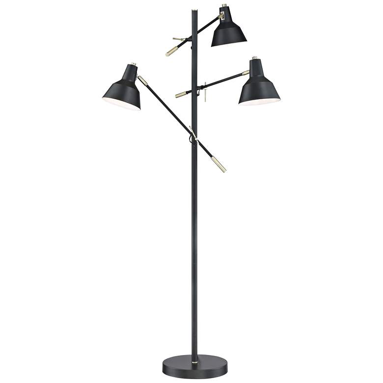 Image 1 Lite Source Tremont Matte Black 3-Light Floor Lamp