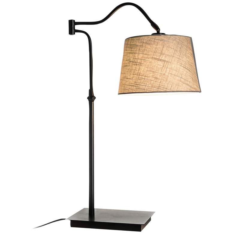 Image 1 Lite Source Trenton Black Swing Arm Metal Desk Lamp