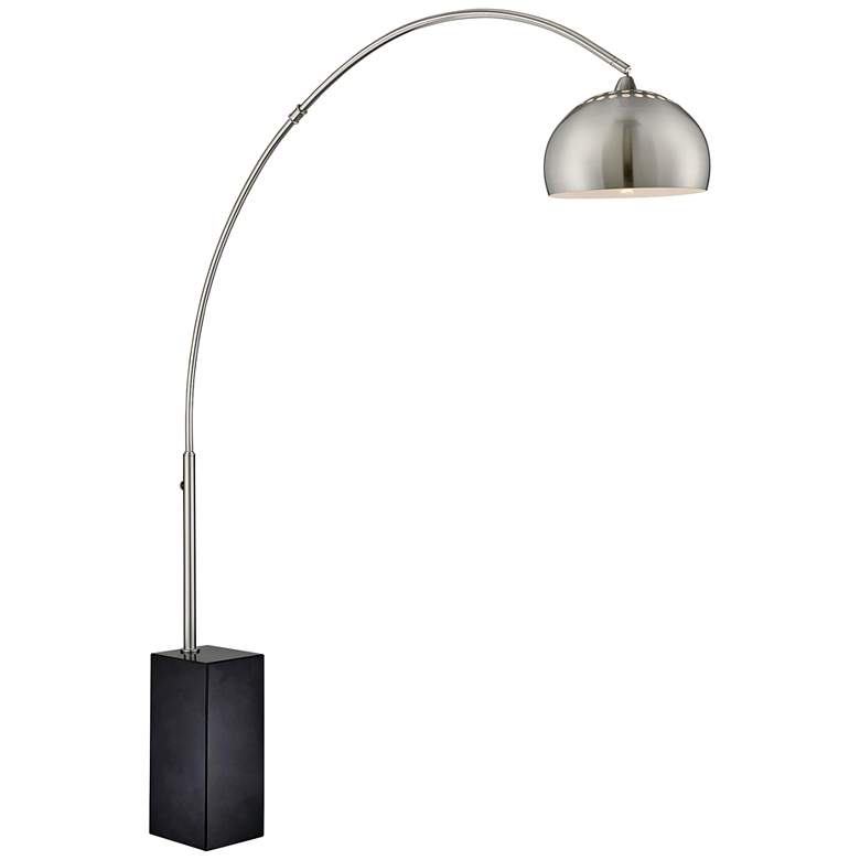 Image 1 Lite Source Triton Brushed Nickel 1-Light Arc Floor Lamp