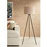 1_Lite Source Tullio 59 1/2" High Modern Dark Bronze Tripod Floor Lamp