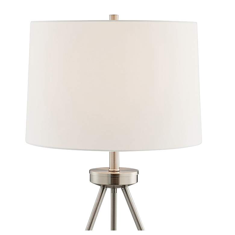 Image 3 Lite Source Tullio Brushed Nickel Tripod Table and Floor Lamps Set of 3 more views