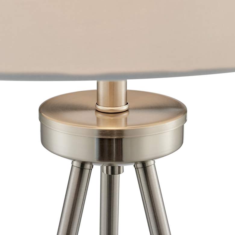 Image 5 Lite Source Tullio Brushed Nickel Tripod Table and Floor Lamps Set of 3 more views