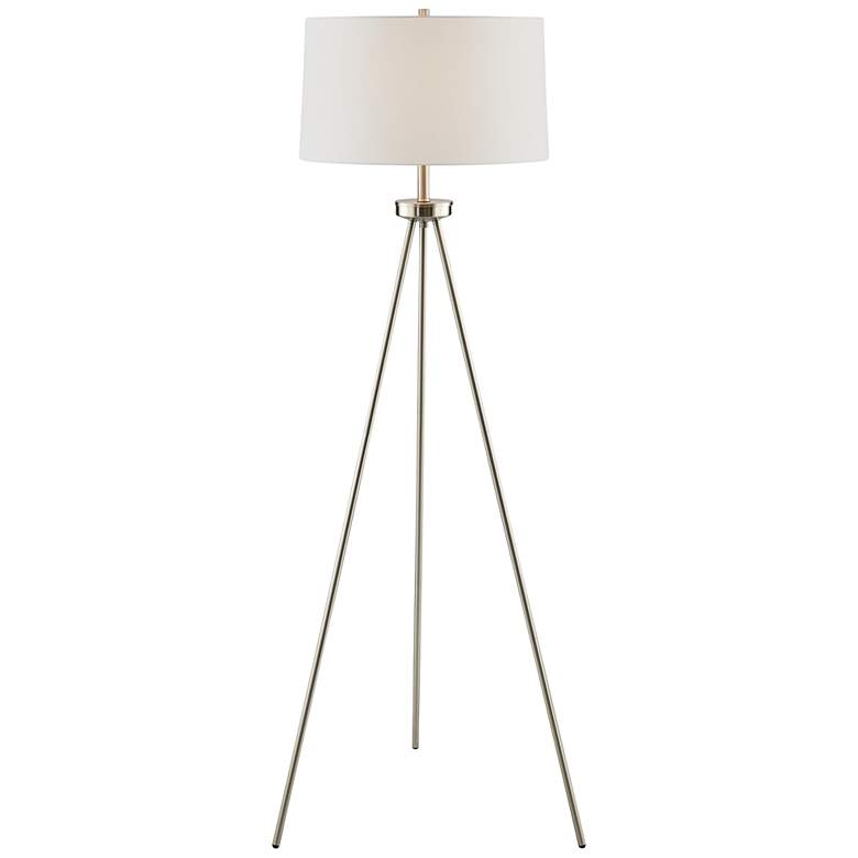 Image 7 Lite Source Tullio Brushed Nickel Tripod Table and Floor Lamps Set of 3 more views