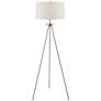 Lite Source Tullio Brushed Nickel Tripod Table and Floor Lamps Set of 3