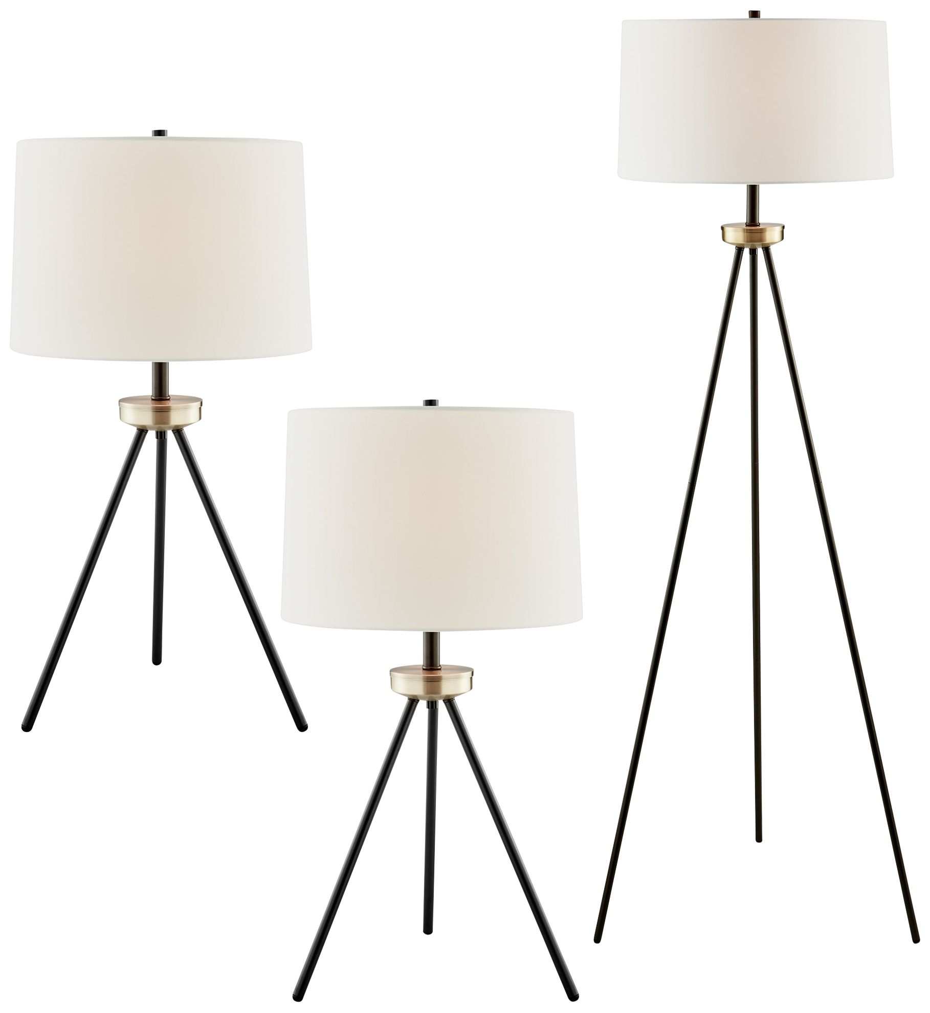 tripod floor and table lamp set