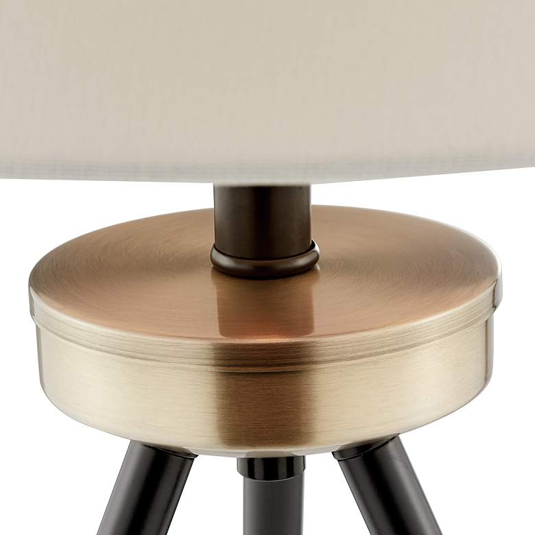 Image 5 Lite Source Tullio Oil-Rubbed Bronze Tripod Table and Floor Lamps Set of 3 more views