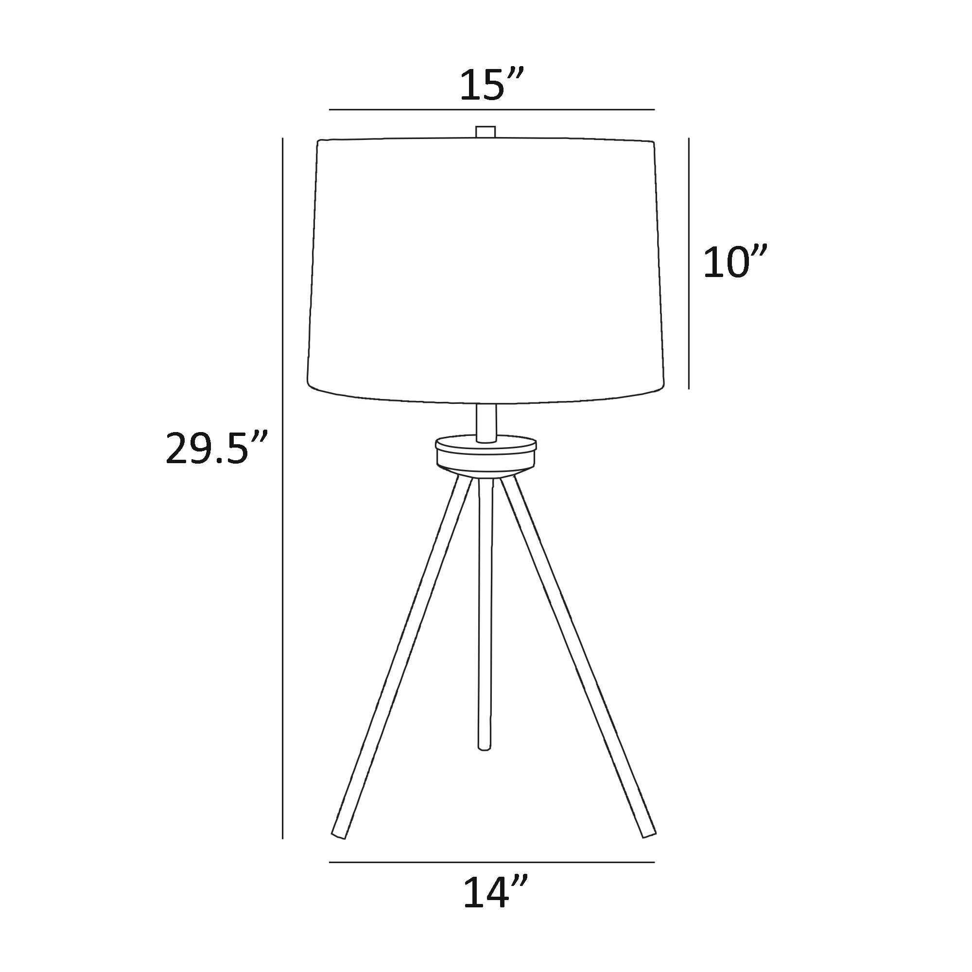 Lite Source Tullio Oil-Rubbed Bronze Tripod Table and Floor Lamps Set of 3