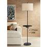 5_Lite Source Tungsten 62" Tray Table Floor Lamp with Outlet and USB more views