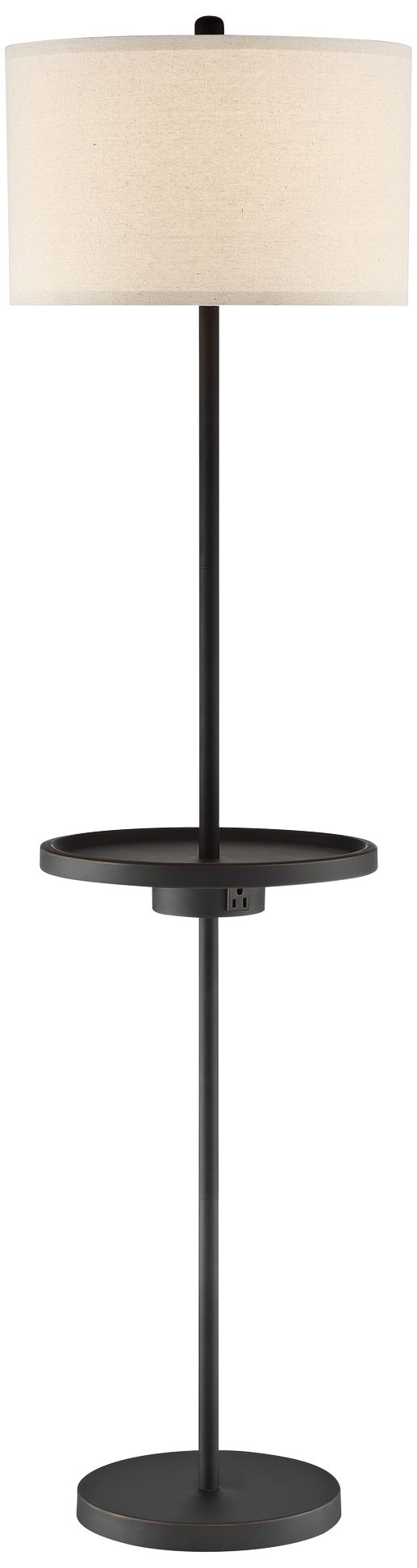 black and bronze floor lamp