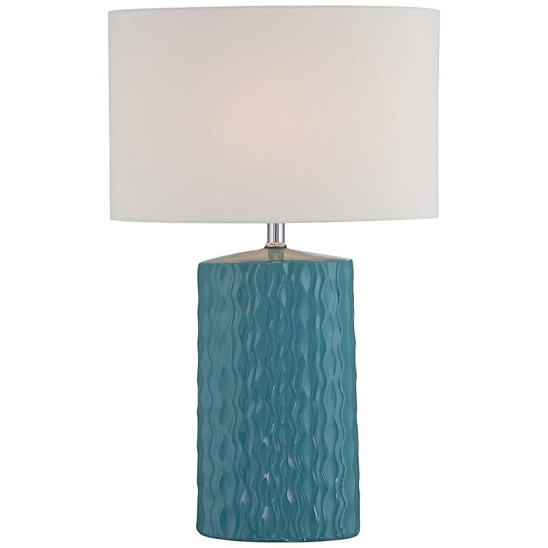 Image 1 Lite Source Tuwa Turquoise Ceramic Table Lamp