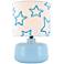 Lite Source Twinkle Light Blue Ceramic Accent Table Lamp