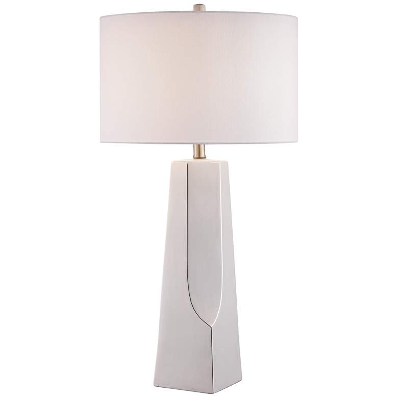 Image 1 Lite Source Tyrell White Ceramic Table Lamp