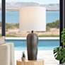 1_Lite Source Tyrion 29" Black Concrete LED Outdoor Table Lamp