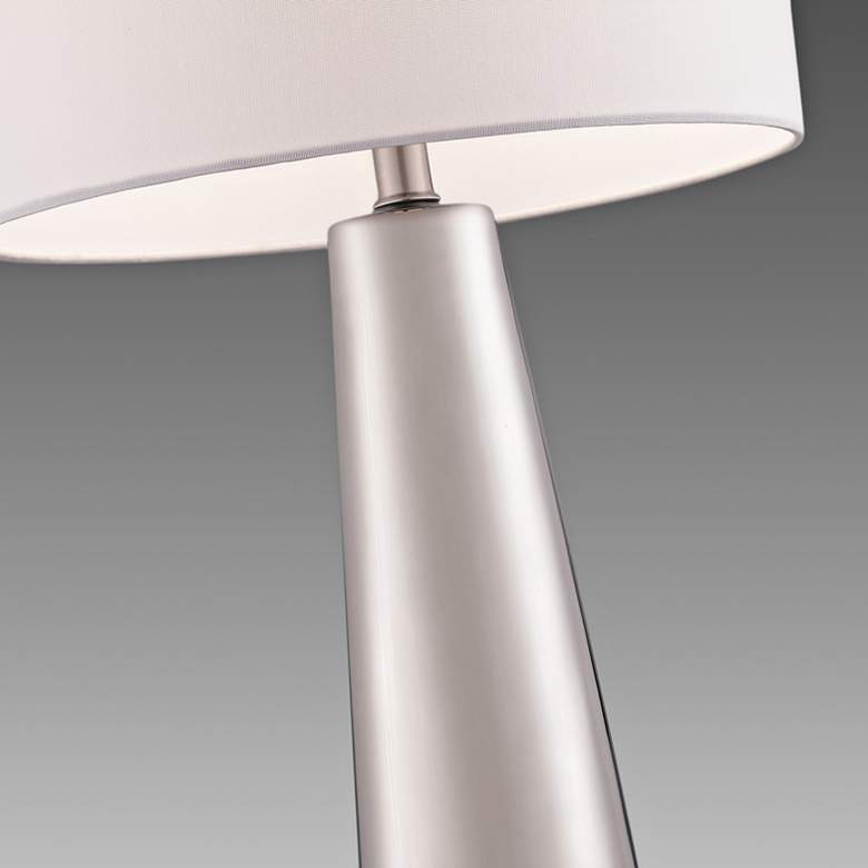 Image 2 Lite Source Tyrone 28 1/4 inch Modern Silver Ceramic Table Lamp more views